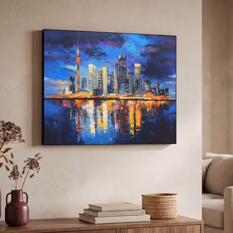 Art Frame - Skyline Toronto - Modern - Stadslicht - Blauw — 7