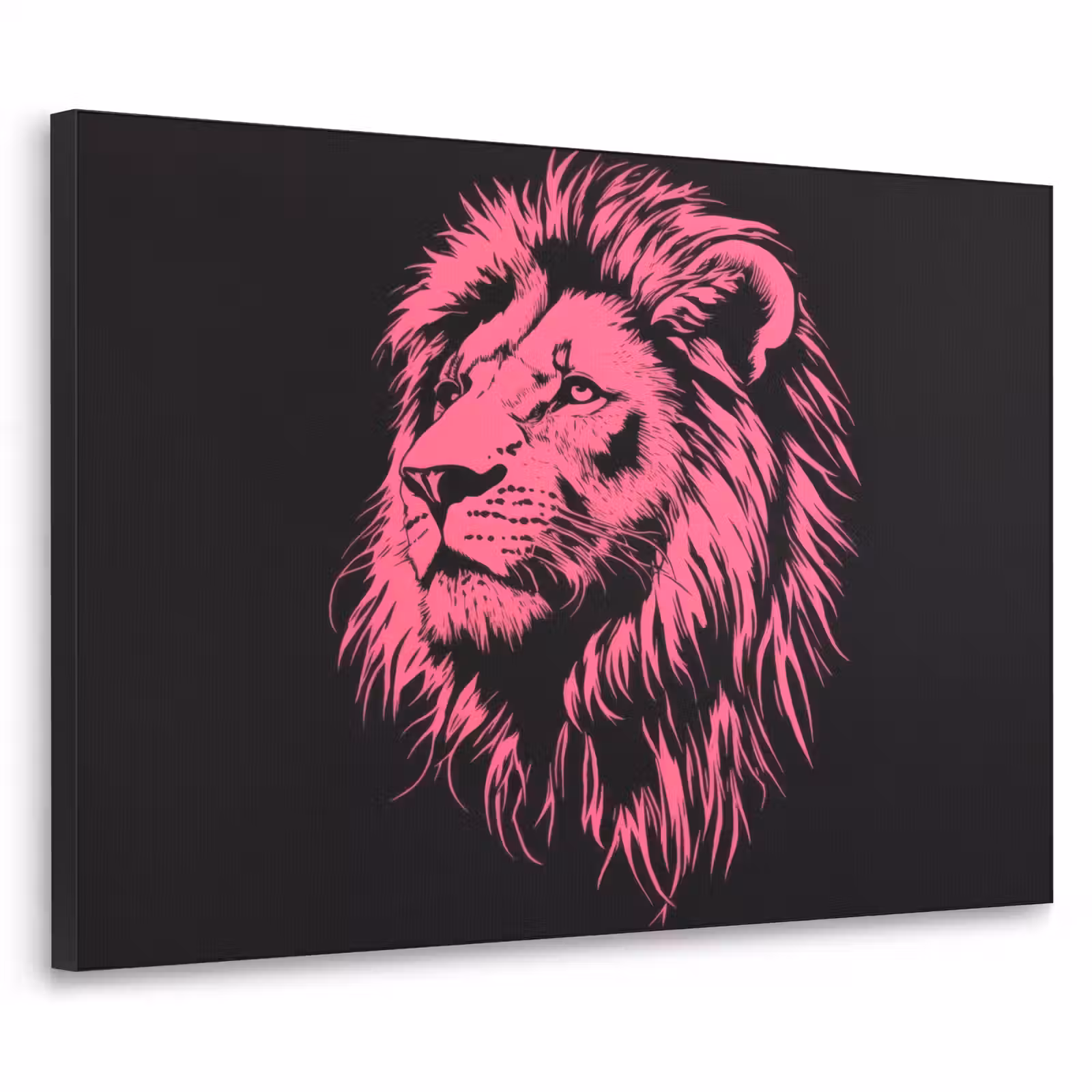 Art Frame - Leeuw - Zwart - Roze - Neon — 1