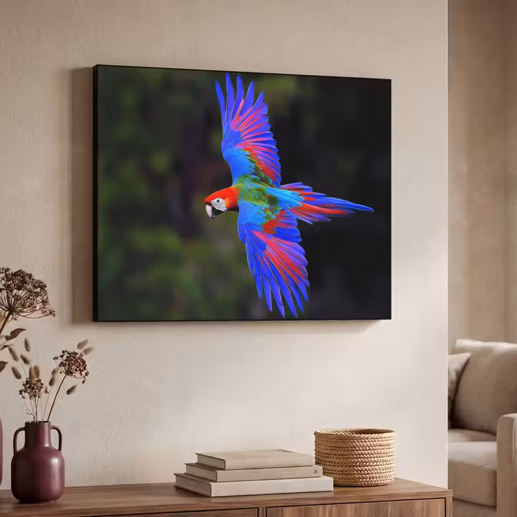 Art Frame - Felgekleurd - Papegaai - Bos - Vleugels — 7