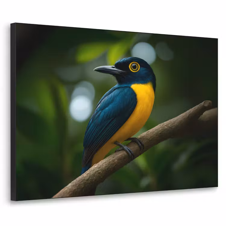 Art Frame - Vogel - Tak - Geel - Bladeren — 1