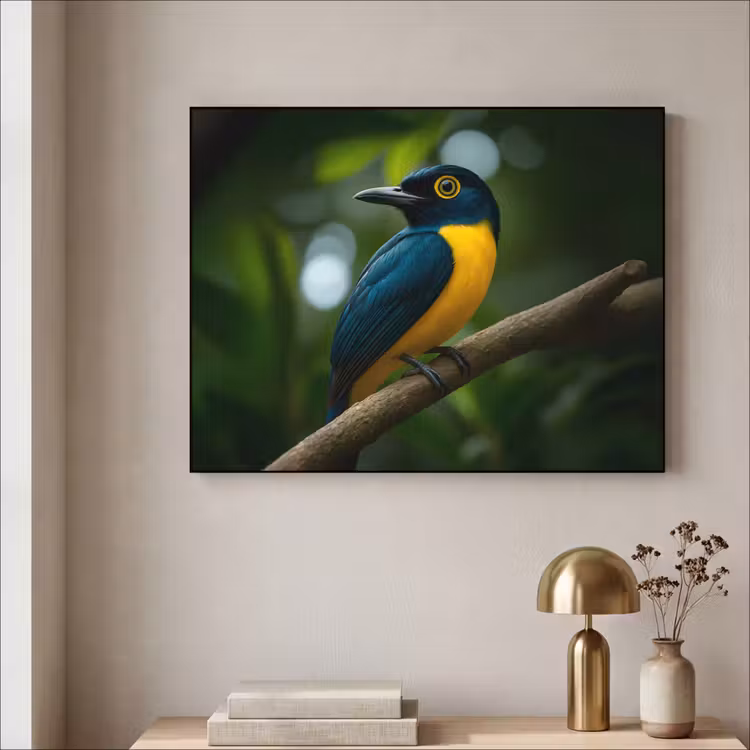 Art Frame - Vogel - Tak - Geel - Bladeren — 5