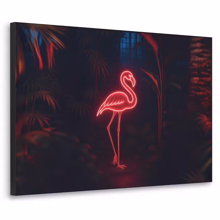 Art Frame - Flamingo - Roze - Neon - Licht — 1