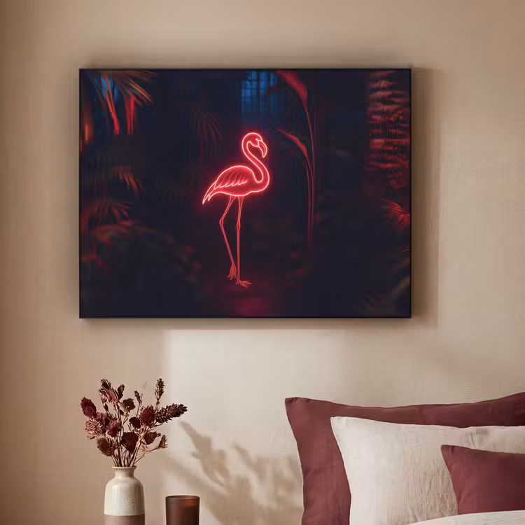 Art Frame - Flamingo - Roze - Neon - Licht — 3