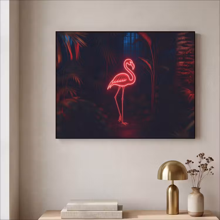 Art Frame - Flamingo - Roze - Neon - Licht — 5