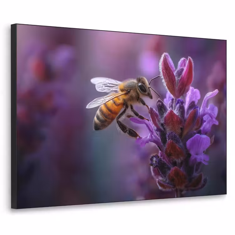 Art Frame - Honingbij - Paarse bloemen - Details — 1