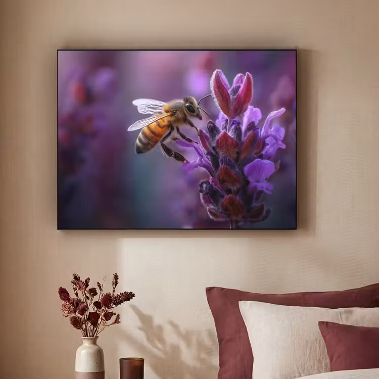 Art Frame - Honingbij - Paarse bloemen - Details — 3