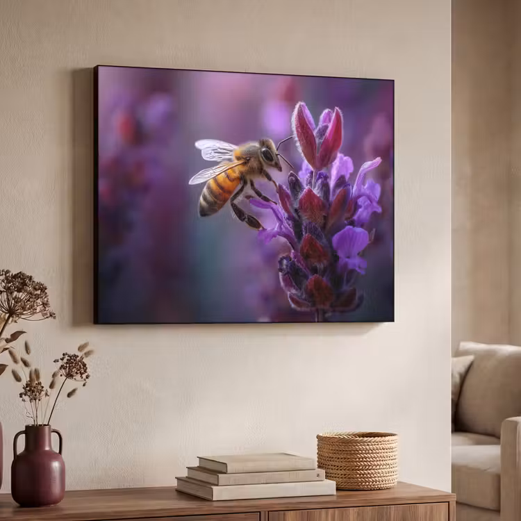 Art Frame - Honingbij - Paarse bloemen - Details — 7