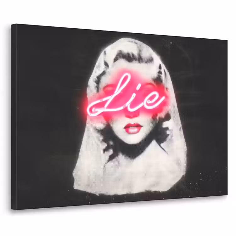 Art Frame - Neon - Letters - Vintage - Vrouw — 1
