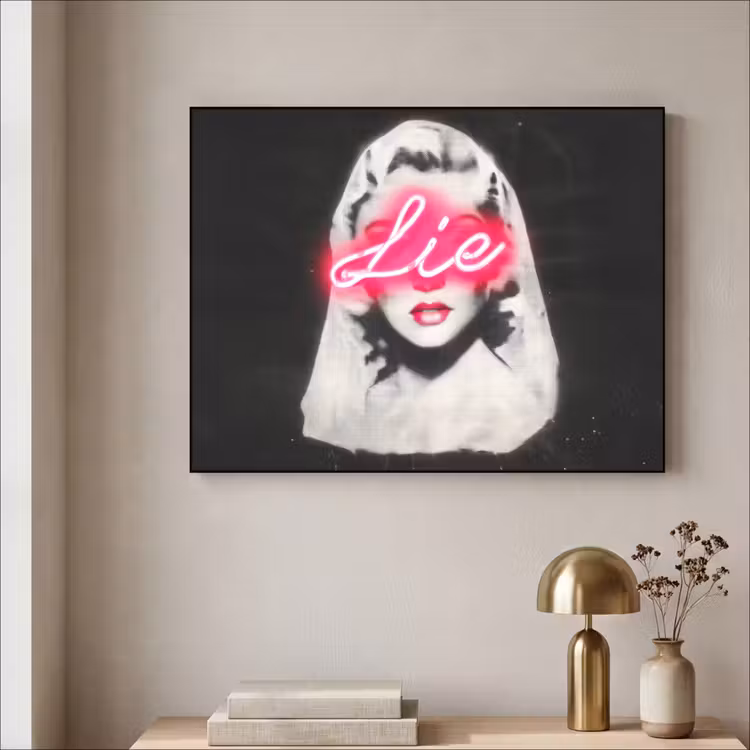 Art Frame - Neon - Letters - Vintage - Vrouw — 5
