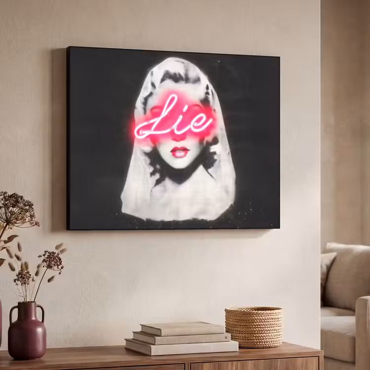 Art Frame - Neon - Letters - Vintage - Vrouw — 7