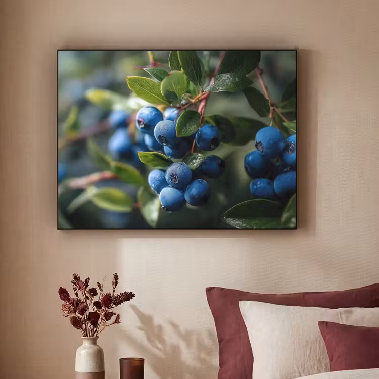 Art Frame - Blauwe bessen - Dauwdruppels - Natuurlijk licht — 3