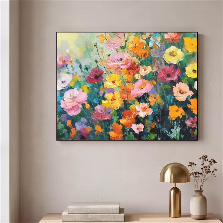 Art Frame - Bloemen explosie - Heldere kleuren - Vrolijk — 5