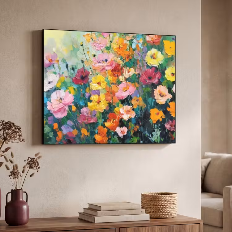 Art Frame - Bloemen explosie - Heldere kleuren - Vrolijk — 7