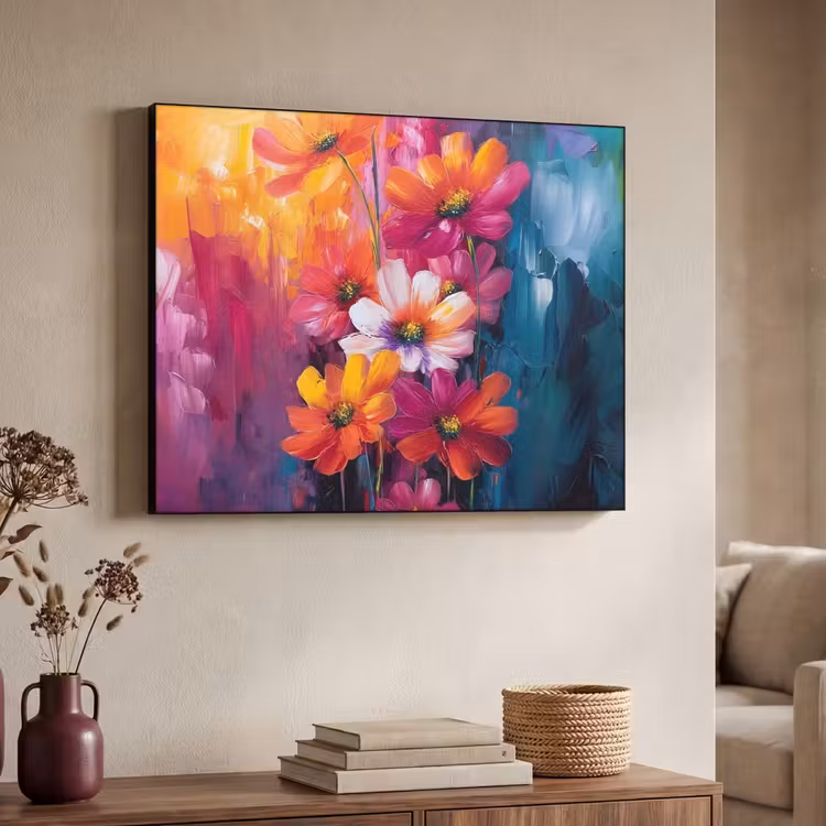 Art Frame - Felle bloemen - Dynamisch - Levendig — 7