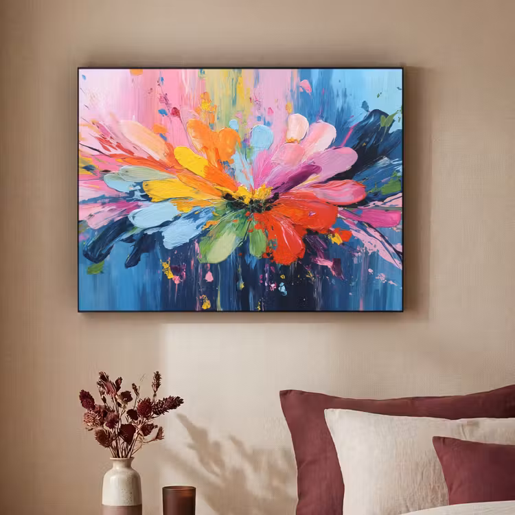Art Frame - Kleuruitbarsting - Expressieve sfeer - Bloem — 3