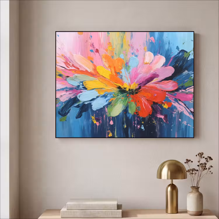 Art Frame - Kleuruitbarsting - Expressieve sfeer - Bloem — 5