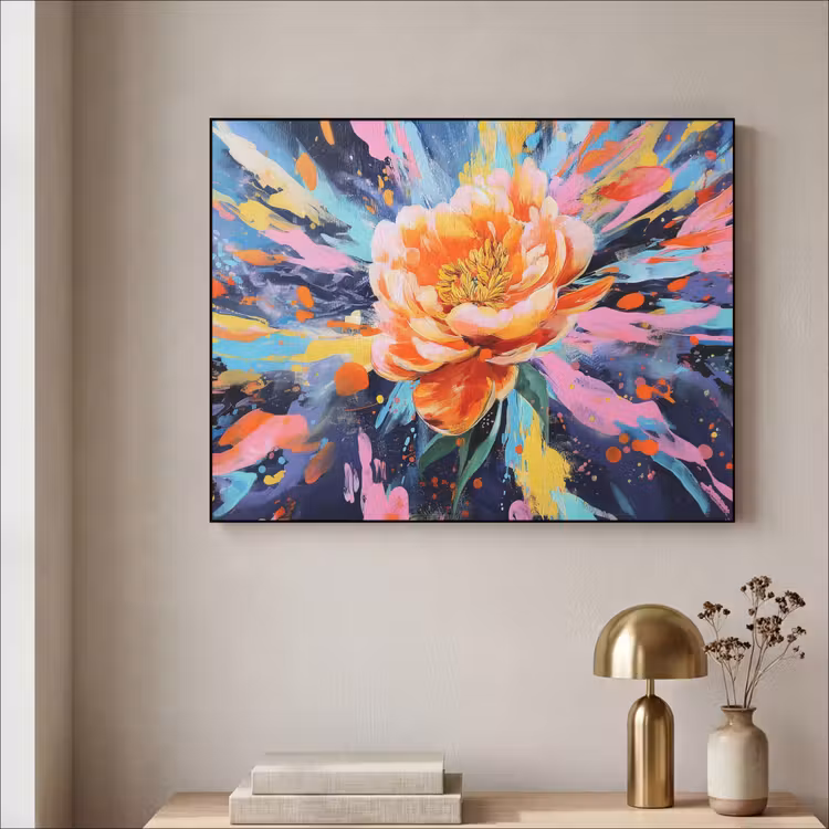 Art Frame - Bloemexplosie - Felle spatten - Dynamisch — 5