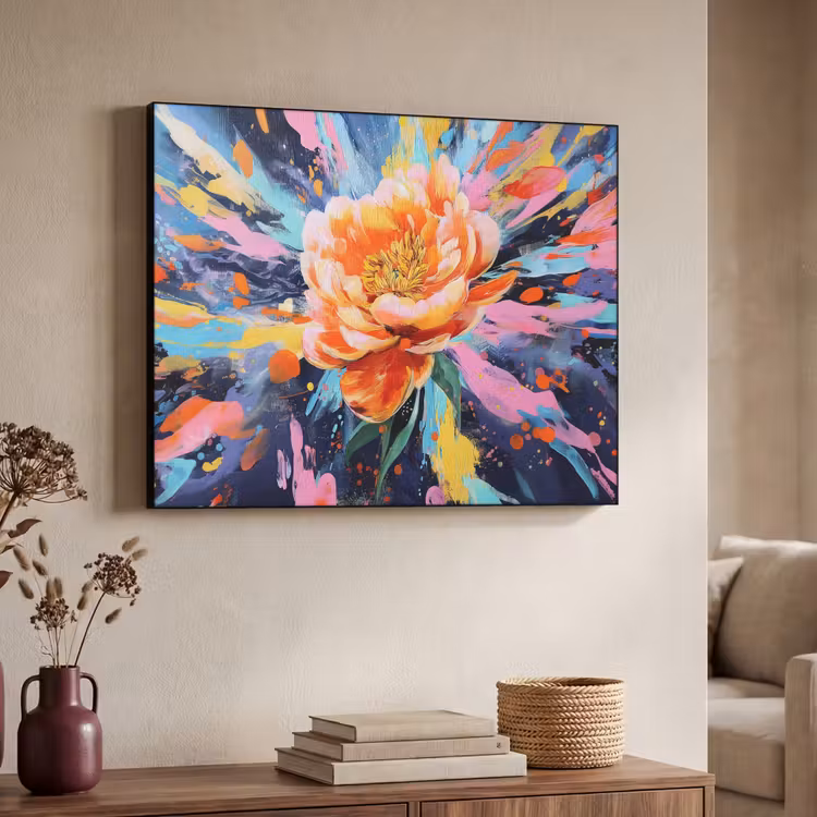 Art Frame - Bloemexplosie - Felle spatten - Dynamisch — 7