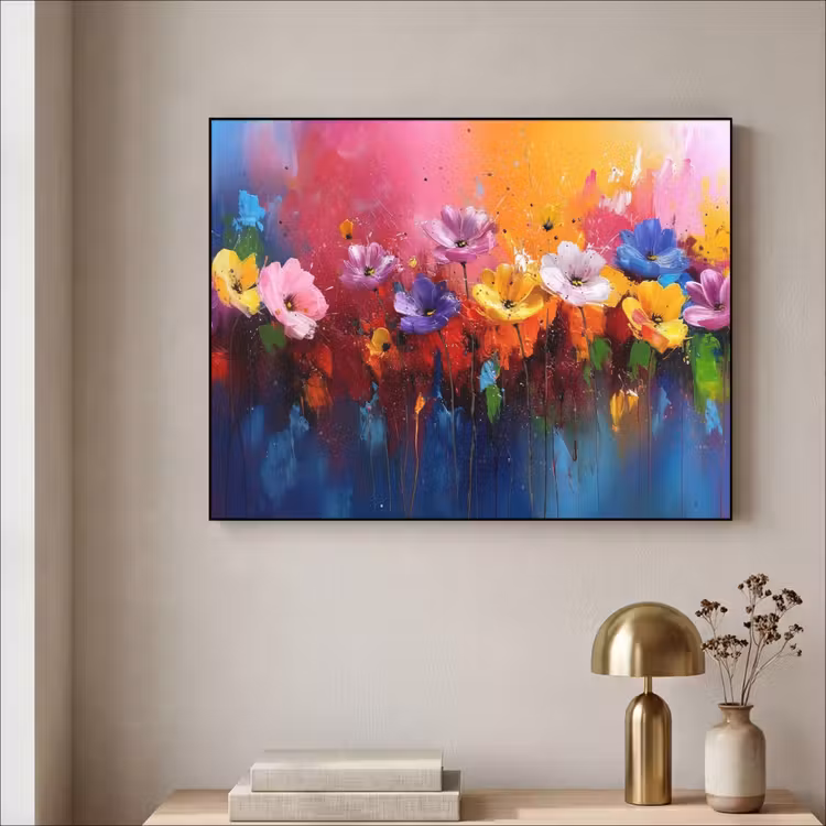Art Frame - Fantasiebloemen - Verf - Speels — 5