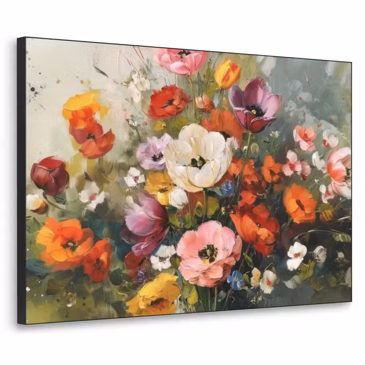 Art Frame - Vrolijk boeket - Dynamisch - Subtiele kleurspatten — 1