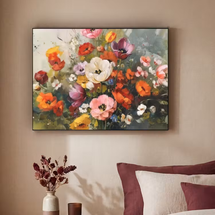 Art Frame - Vrolijk boeket - Dynamisch - Subtiele kleurspatten — 3