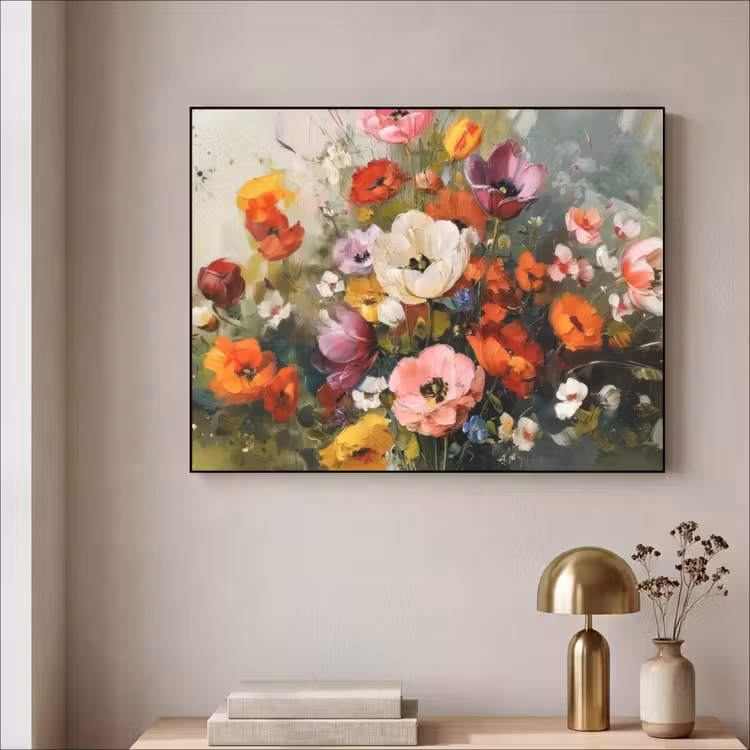 Art Frame - Vrolijk boeket - Dynamisch - Subtiele kleurspatten — 5