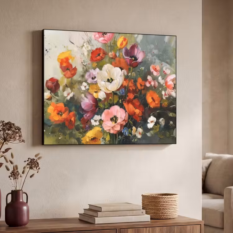 Art Frame - Vrolijk boeket - Dynamisch - Subtiele kleurspatten — 7