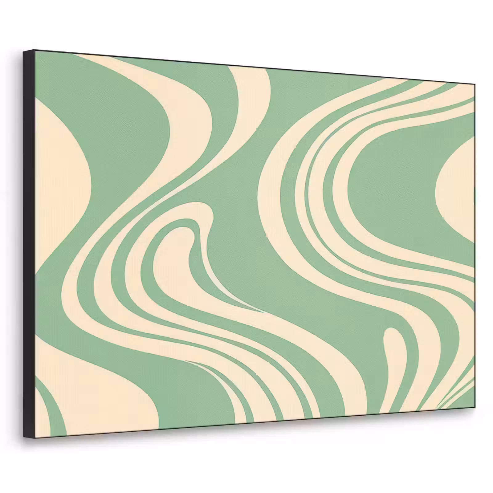 Art Frame - Golvende lijnen - Mintgroen - Dansende vormen — 1