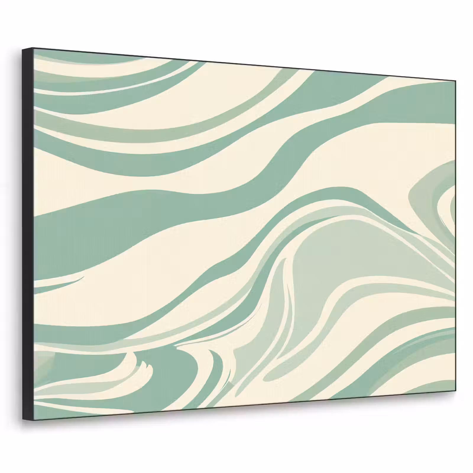 Art Frame - Organische lijnen - Mintgroen - Marmer — 1