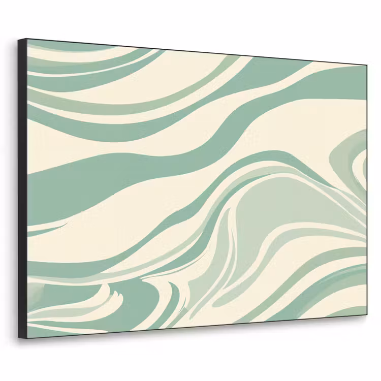 Art Frame - Organische lijnen - Mintgroen - Marmer — 1