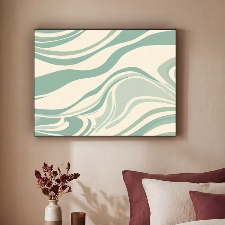 Art Frame - Organische lijnen - Mintgroen - Marmer — 3