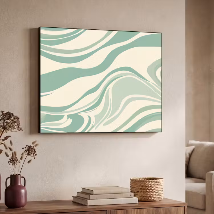 Art Frame - Organische lijnen - Mintgroen - Marmer — 7