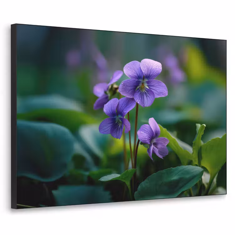 Art Frame - Viooltjes - Paars - Bloem - Bladeren — 1