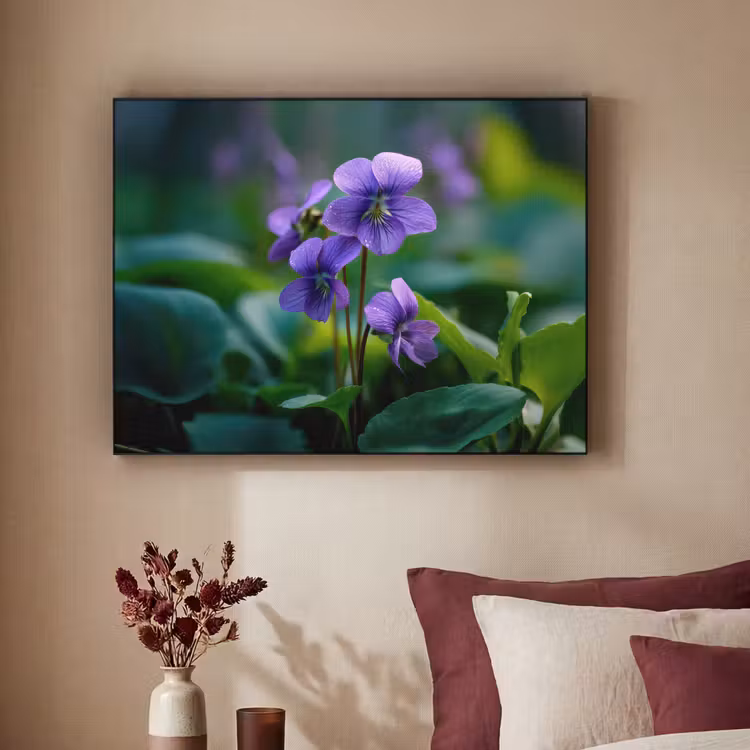 Art Frame - Viooltjes - Paars - Bloem - Bladeren — 3