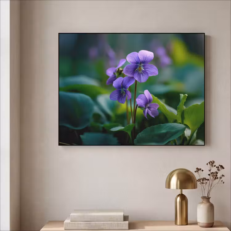 Art Frame - Viooltjes - Paars - Bloem - Bladeren — 5