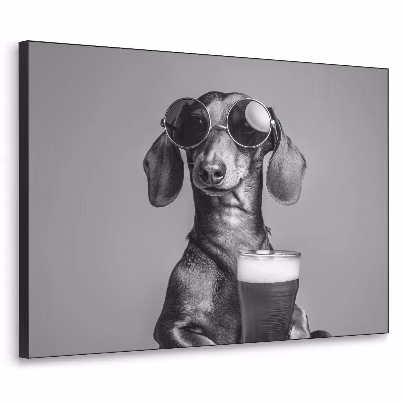 Art Frame - Teckel - Bier - Glas - Bril — 1