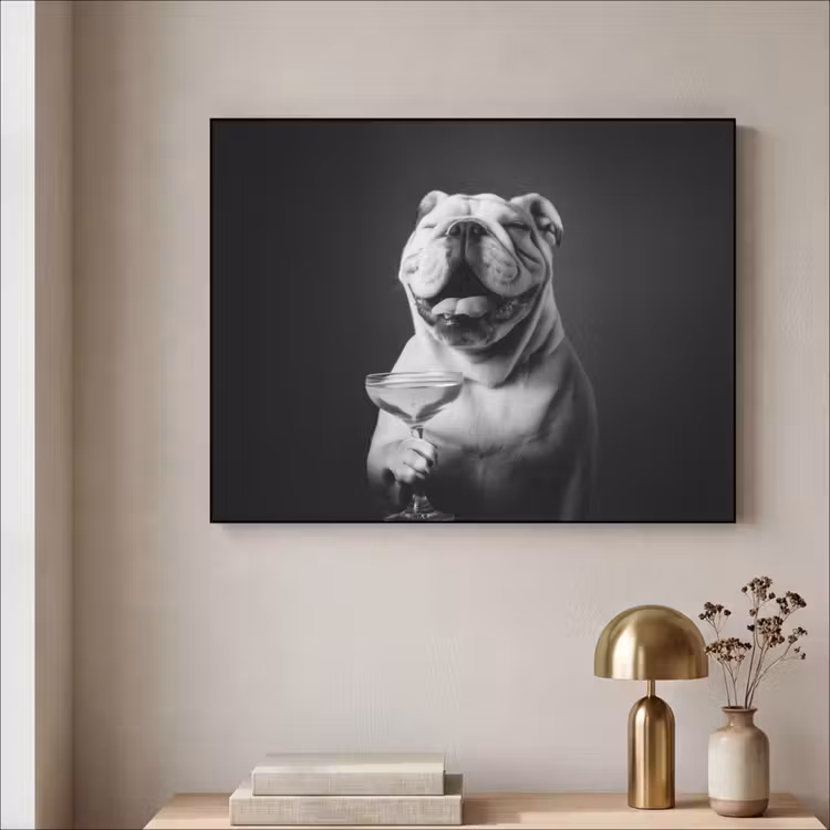Art Frame - Buldog - Hond - Glas — 5