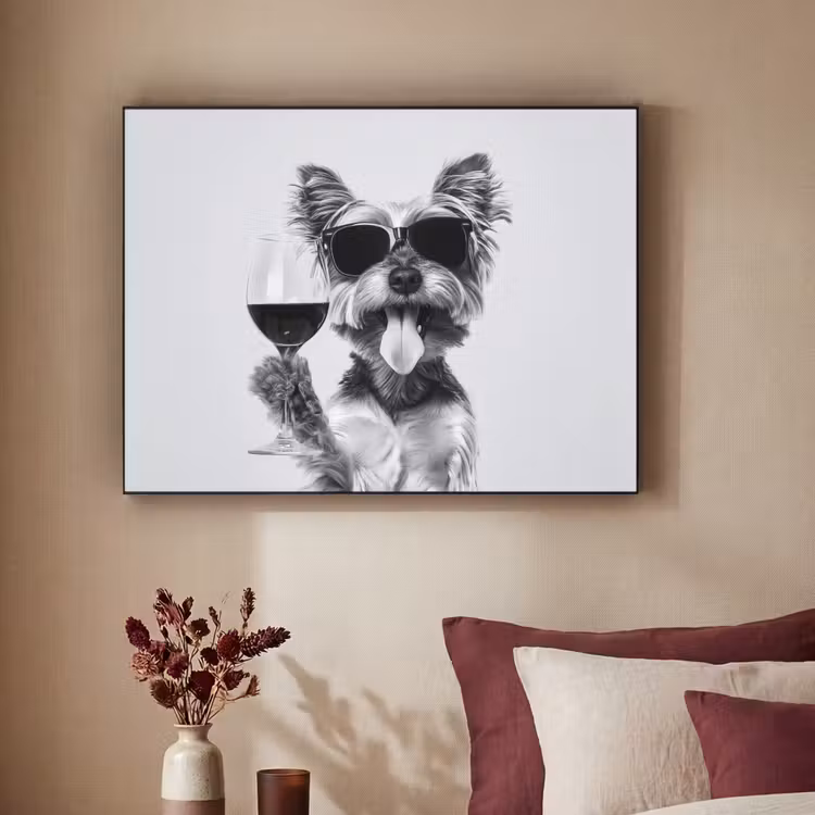 Art Frame - Hondje - Wijnglas - Zonnebril - Enthousiast — 3