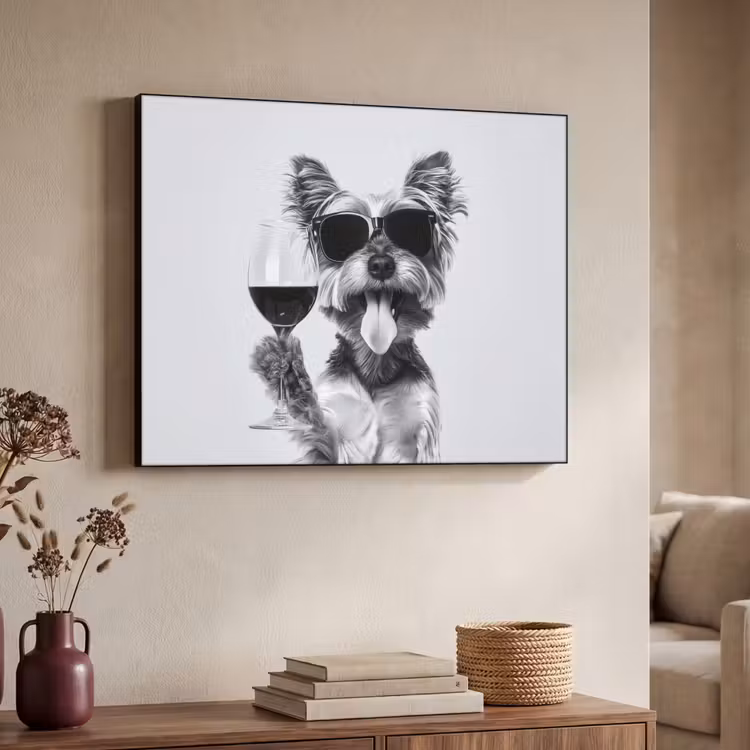 Art Frame - Hondje - Wijnglas - Zonnebril - Enthousiast — 7