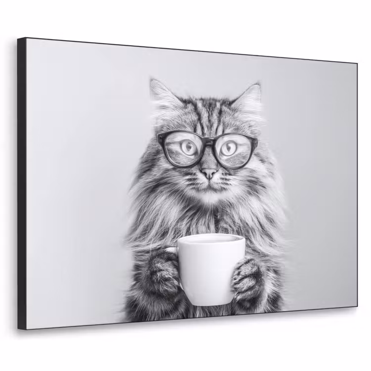 Art Frame - Kat - Bril - Mok - Pluizig — 1