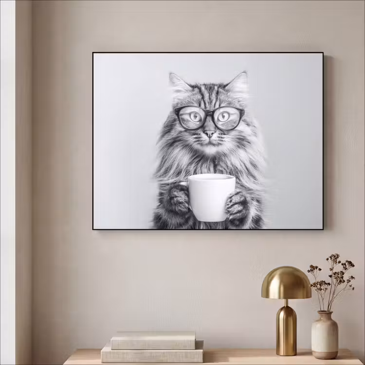 Art Frame - Kat - Bril - Mok - Pluizig — 5