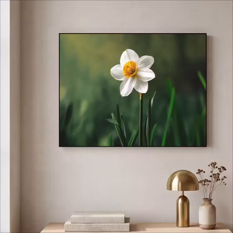 Art Frame - Narcis - Bloem - Wit - Grassprieten — 5