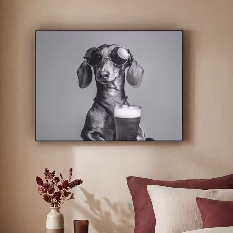 Art Frame - Teckel - Bier - Glas - Bril — 3