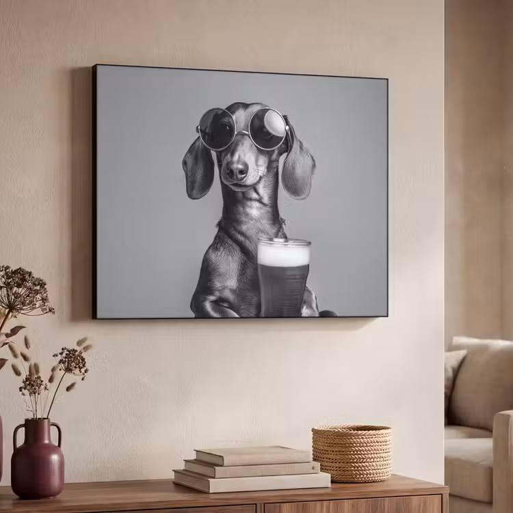 Art Frame - Teckel - Bier - Glas - Bril — 7