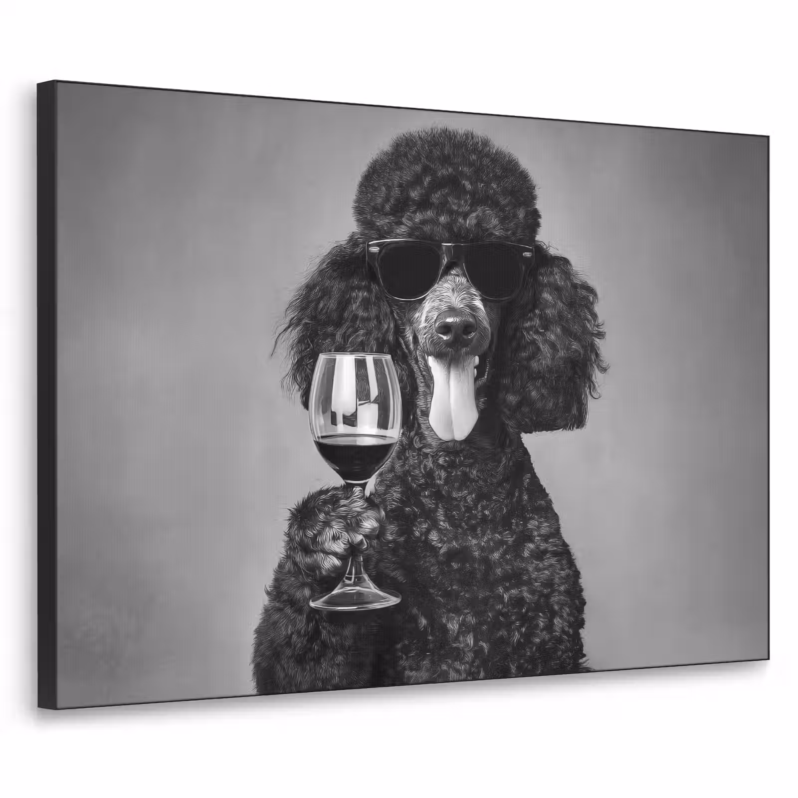 Art Frame - Hond - Krullen - Zonnebril - Wijn — 1