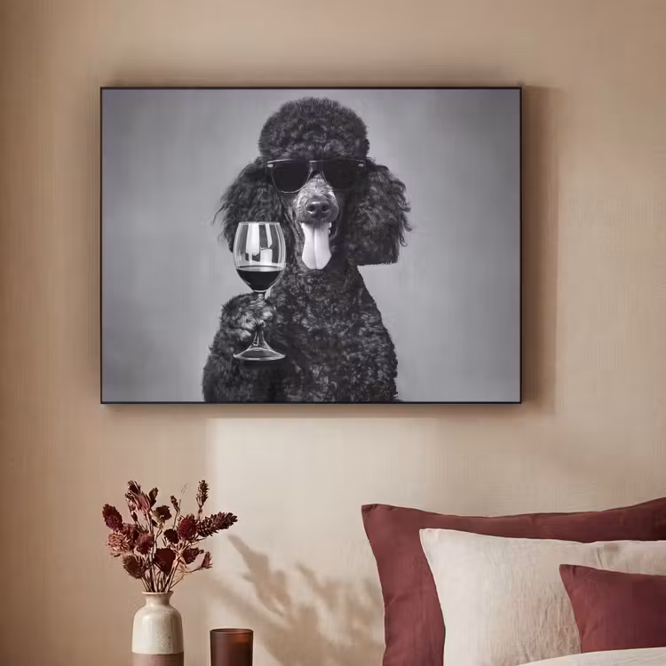 Art Frame - Hond - Krullen - Zonnebril - Wijn — 3
