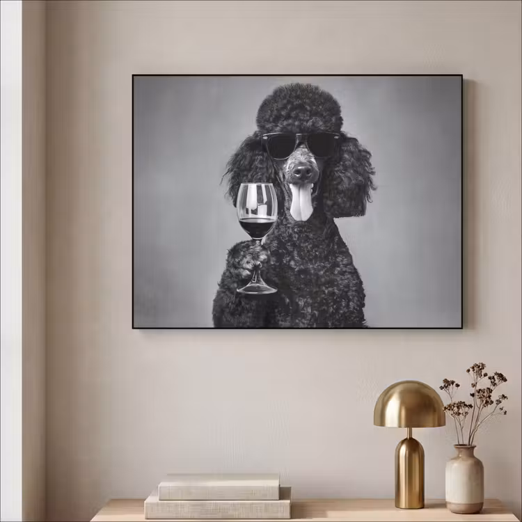 Art Frame - Hond - Krullen - Zonnebril - Wijn — 5