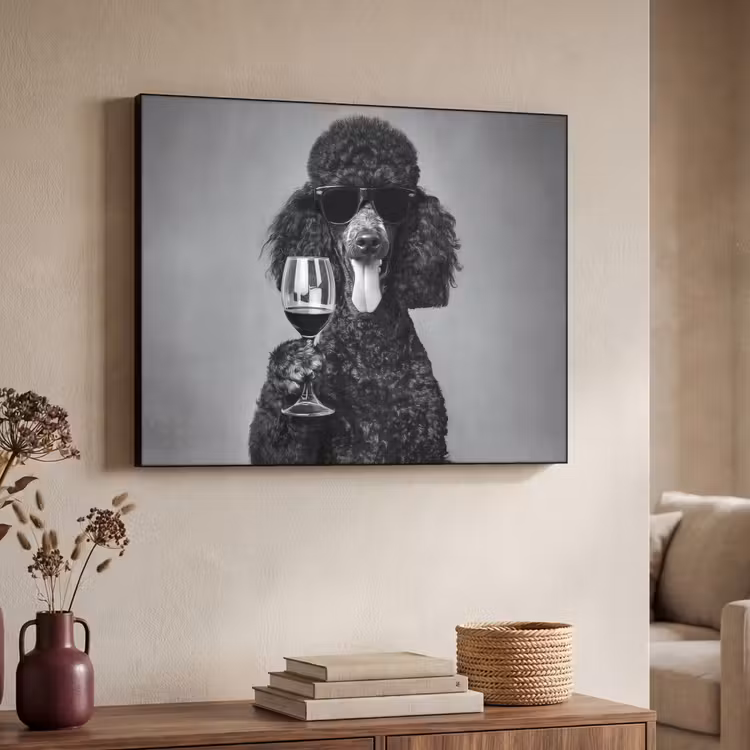 Art Frame - Hond - Krullen - Zonnebril - Wijn — 7
