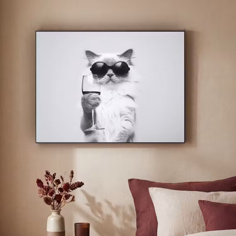 Art Frame - Kat - Zonnebril - Wijnglas - Langharig — 3