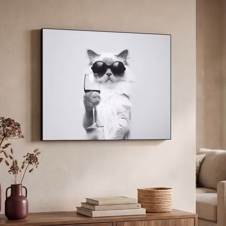 Art Frame - Kat - Zonnebril - Wijnglas - Langharig — 7